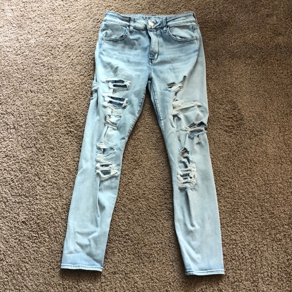 American Eagle Ripped High Waisted Jegging